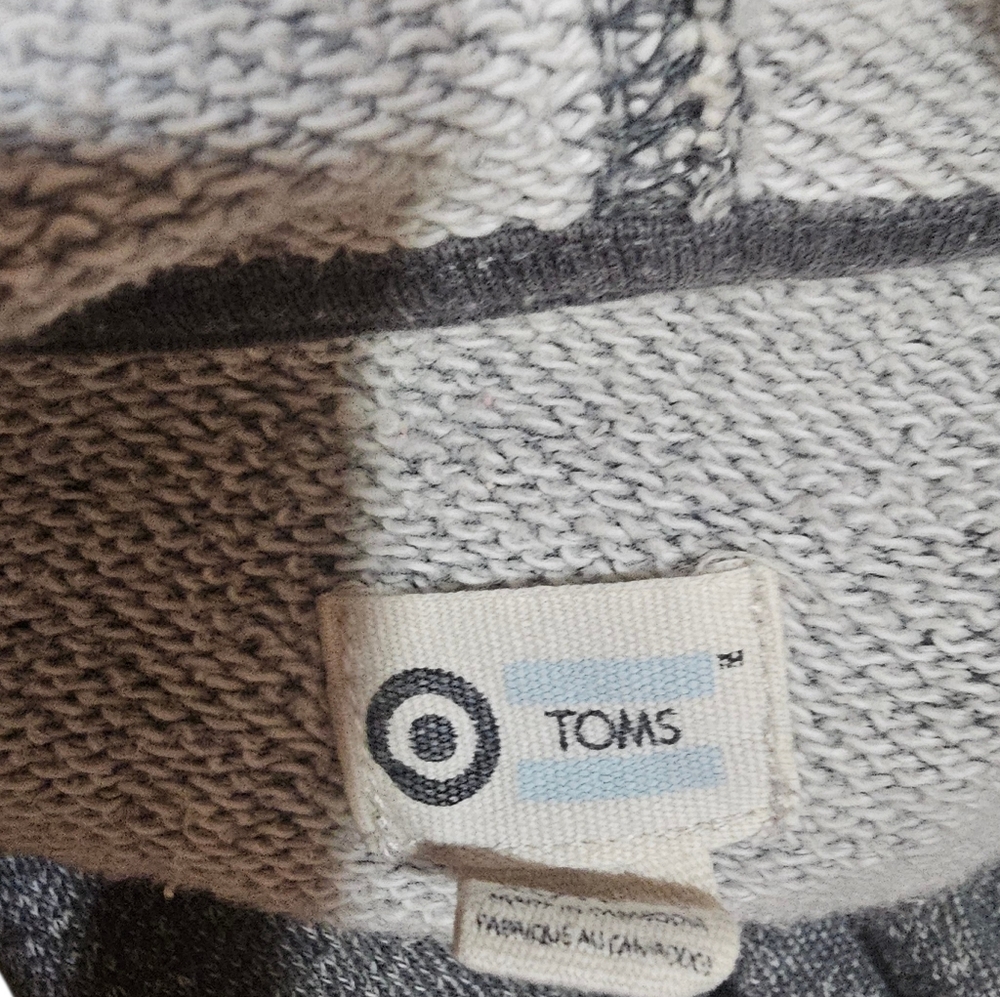 TOMS Women’s Gray Full Zip Hoodie Sweatshirt Size XL 16 Casual Zip Up Jacket - Picture 8 of 10